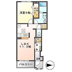 間取図画像 1LDK