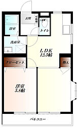 メゾンソレイユ 1LDKの間取図画像
