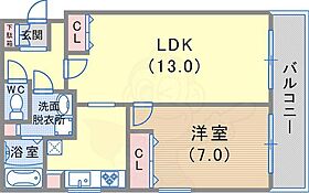 パルシオ三宮フラワーロード  ｜ 兵庫県神戸市中央区浜辺通６丁目1番23号（賃貸マンション1LDK・10階・46.58㎡） その2