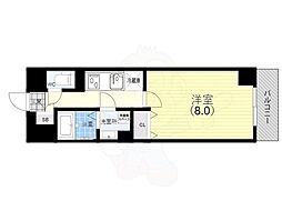 ボンニー元町 9階1Kの間取り