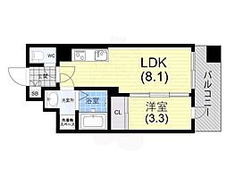 SDグランツ三宮イーストフロント 6階1DKの間取り