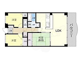 デメテル高取台 3LDKの間取図画像