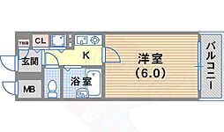 PARCIO三宮フラワーロード 1Kの間取図画像