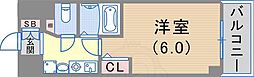 エステムコート神戸・三宮山手センティール 1Kの間取図画像