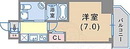 セレニテ神戸元町クレア 1Kの間取図画像