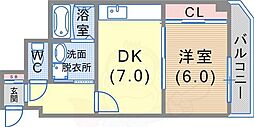 ロンシャンハイツ 1DKの間取図画像