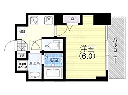 神戸国香通Futur 1Kの間取図画像