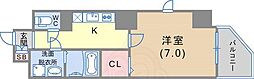 アシストみなと元町 1Kの間取図画像