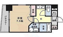 アスヴェル神戸元町 1Kの間取図画像