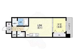 セレニテ神戸ミラクノール 1LDKの間取図画像
