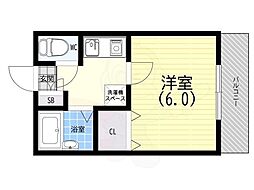 リッチハイツ 1Kの間取図画像