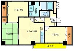 グラン・シャリオ山手田邉 3LDKの間取図画像