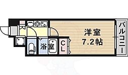 エステムコート三宮山手2ソアーレ 1Kの間取図画像