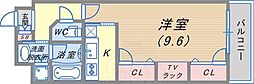 KAISEI新神戸第2WEST 1Kの間取図画像