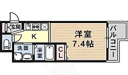 エイペックス神戸みなと元町CoastLine 1Kの間取図画像
