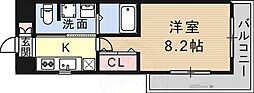 ラナップスクエア神戸ハーバープライム 1Kの間取図画像