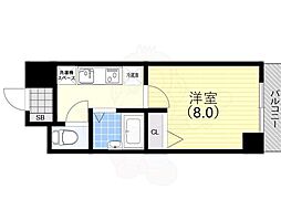 レジデンス妙法寺 1Kの間取図画像