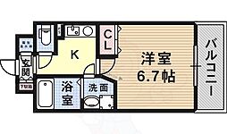 アスヴェル神戸元町 1Kの間取図画像