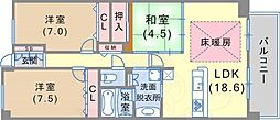 ロイヤル芦屋ザ・レジデンス 3LDKの間取図画像