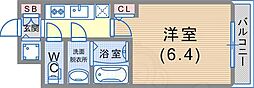 S-RESIDENCE神戸元町 1Kの間取図画像