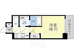 エスリード神戸兵庫駅マリーナスクエア 1Kの間取図画像