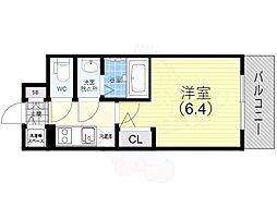 エスリード神戸兵庫駅マリーナスクエア 1Kの間取図画像