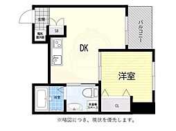 三國ビル 1DKの間取図画像