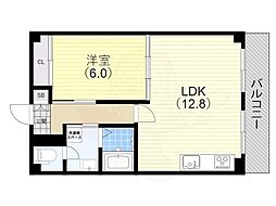 クィーンズハイツ名倉 1LDKの間取図画像