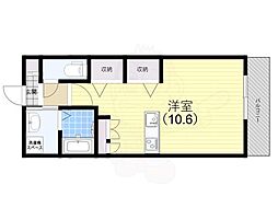 大橋メゾン ワンルームの間取図画像