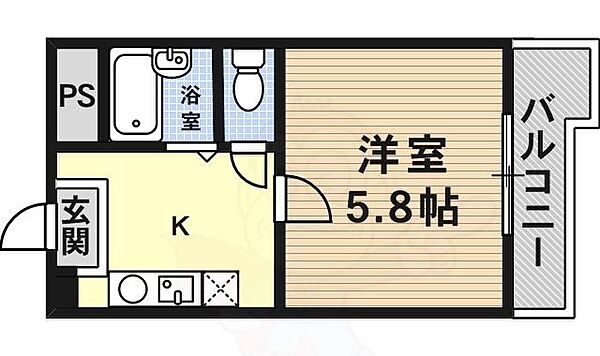 シティコート二宮 502｜兵庫県神戸市中央区二宮町１丁目(賃貸マンション1K・5階・19.80㎡)の写真 その2