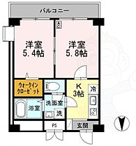 クレール久保  ｜ 兵庫県神戸市北区谷上西町25番21号（賃貸アパート2K・3階・36.00㎡） その2