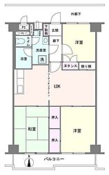 ジュネシオン小名木 3LDKの間取図画像