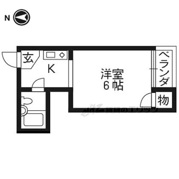 京都府京都市上京区妙蓮寺前町(賃貸マンション1K・3階・16.20㎡)の写真 その2