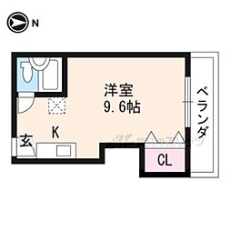 ルミエール蘭 ワンルームの間取図画像