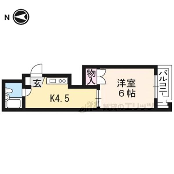 シャンボール今出川 502｜京都府京都市上京区今出川通浄福寺西入２丁目東上善寺町(賃貸マンション1DK・5階・21.87㎡)の写真 その2