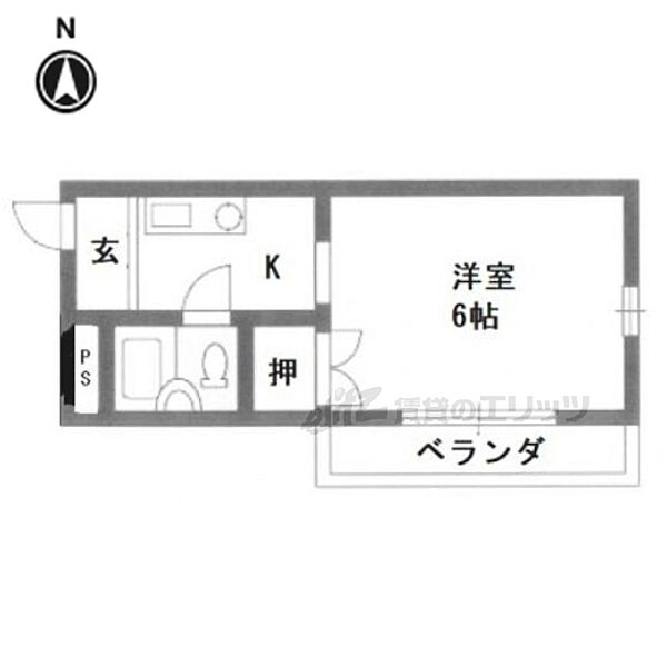 ポルト壱番館 2-A｜京都府京都市左京区一乗寺向畑町(賃貸マンション1K・2階・17.00㎡)の写真 その2