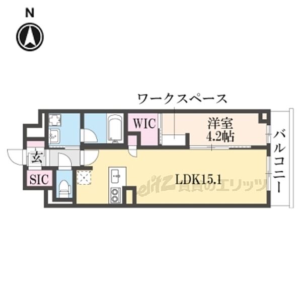 シャーメゾン京都御所西 303｜京都府京都市上京区武者小路通室町東入梅屋町(賃貸マンション1LDK・3階・51.38㎡)の写真 その2