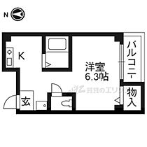 京都府京都市左京区下鴨宮崎町（賃貸マンション1K・2階・21.00㎡） その2