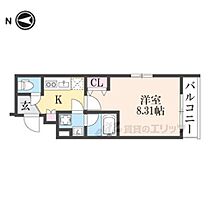 京都府京都市左京区田中上大久保町（賃貸マンション1K・3階・27.80㎡） その2