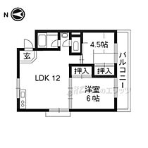 緑峰苑 2-D ｜ 京都府京都市左京区一乗寺向畑町（賃貸マンション2LDK・2階・50.96㎡） その2