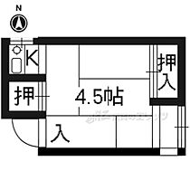 牧定荘 6 ｜ 京都府京都市左京区田中春菜町（賃貸アパート1K・2階・14.51㎡） その1