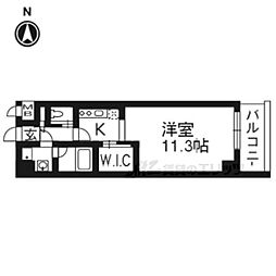 アスヴェル京都東堀川 1階1Kの間取り