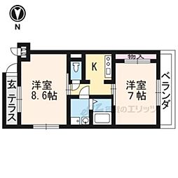 Ｌａ・ｖｉｌｌａ・ｄｅ・ｒｅｖｅ柊　西棟 3階2Kの間取り