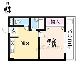 榊田マンション 3階1DKの間取り