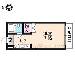ハイツ62 1階1Kの間取り