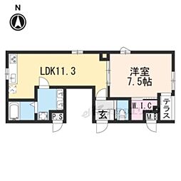ソフィアブリュー 1LDKの間取図画像