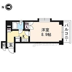 ＤＥＴＯＭ−1今出川通 7階1Kの間取り
