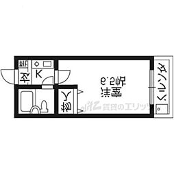 ミヤタハイツ 2階1Kの間取り