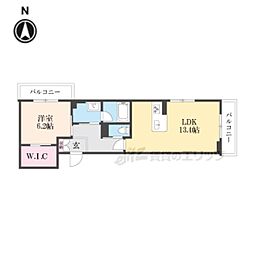 シャーメゾンなごみ 302 3階1LDKの間取り