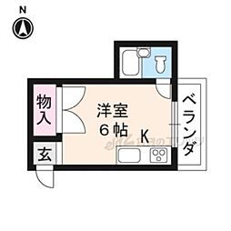 ライブコート二軒茶屋 1階ワンルームの間取り